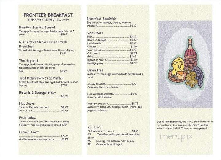 Frontier Diner - Little Rock, AR menu_pic