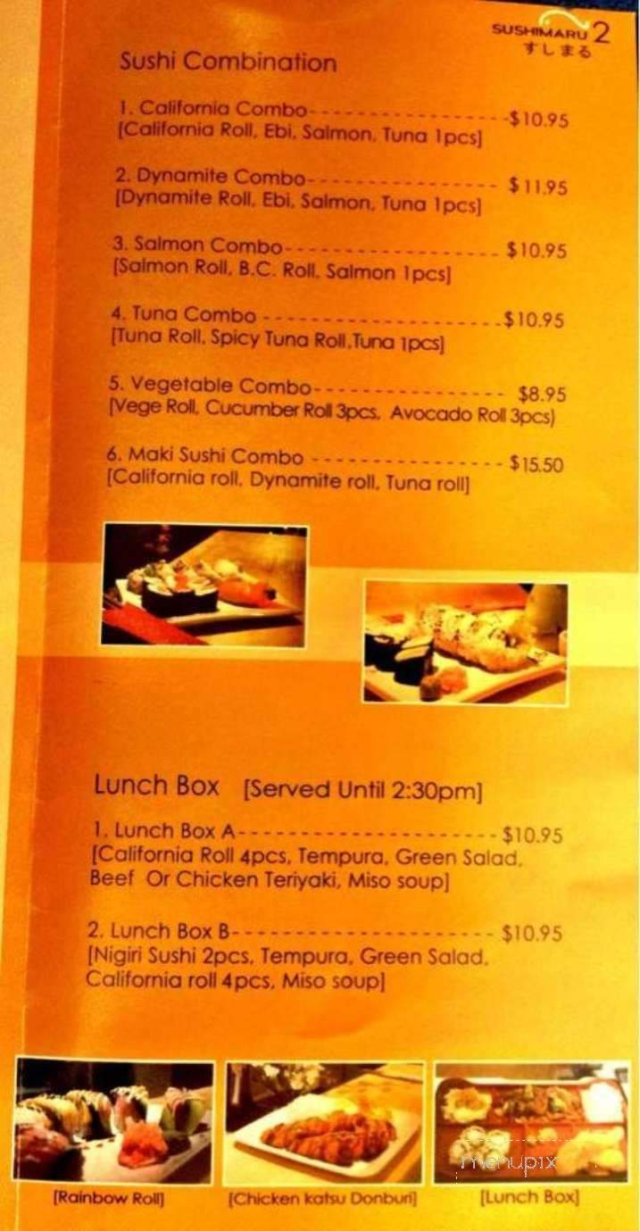 Sushi Maru - Lacombe, AB menu_pic