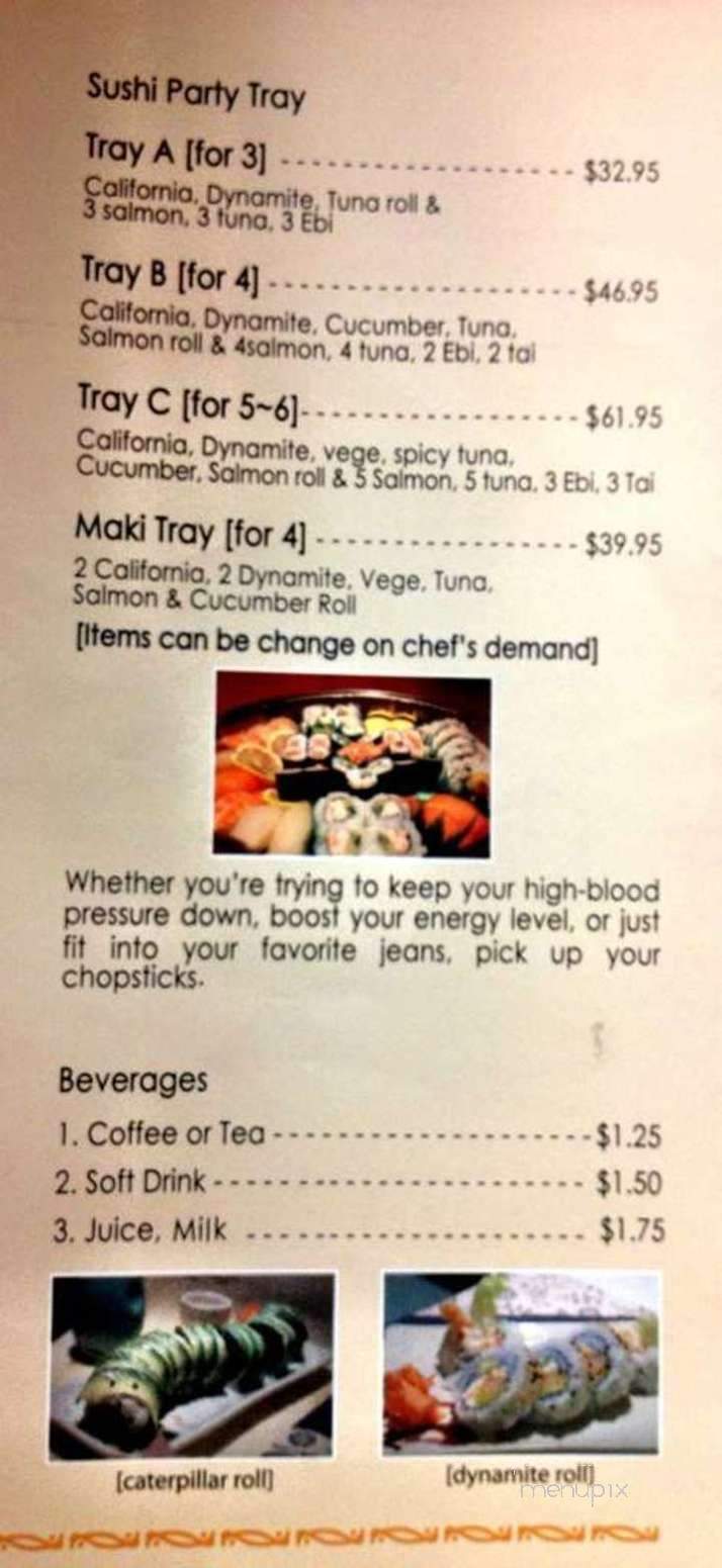 Sushi Maru - Lacombe, AB menu_pic
