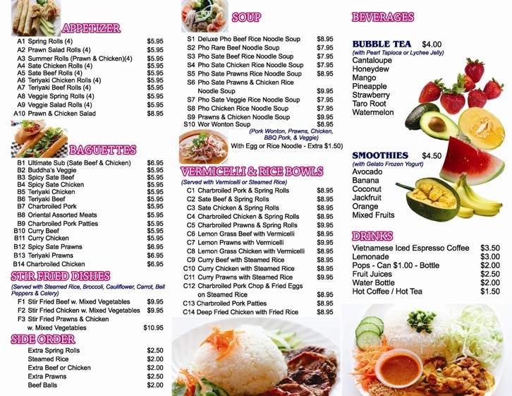 Saigon's Baguettes - Calgary, AB menu_pic