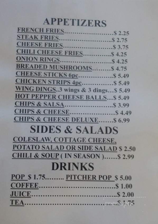 Woodland Townhouse - Woodland, MI menu_pic