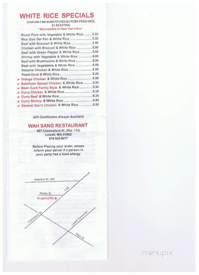 Wah Sang - Lowell, MA menu_pic