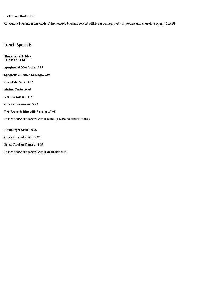Quarter View Restaurant - Metairie, LA menu_pic