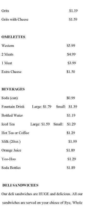 Brooklyn Bridge Deli - Plant City, FL menu_pic