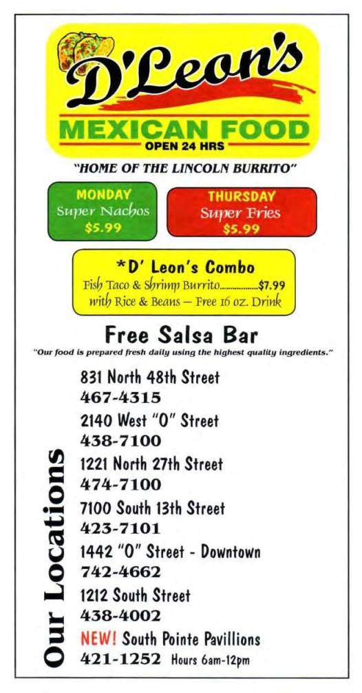 D' Leon's - Lincoln, NE menu_pic