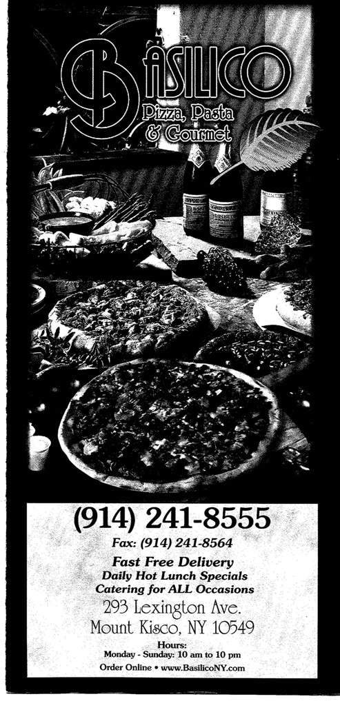 Basilico Pizza & Pasta - Mount Kisco, NY menu_pic