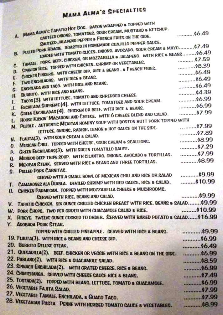 Mama Alma's Kitchen - Hattiesburg, MS menu_pic