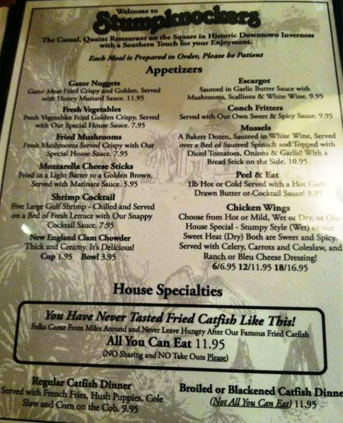 Stumpknockers On The Square - Inverness, FL menu_pic