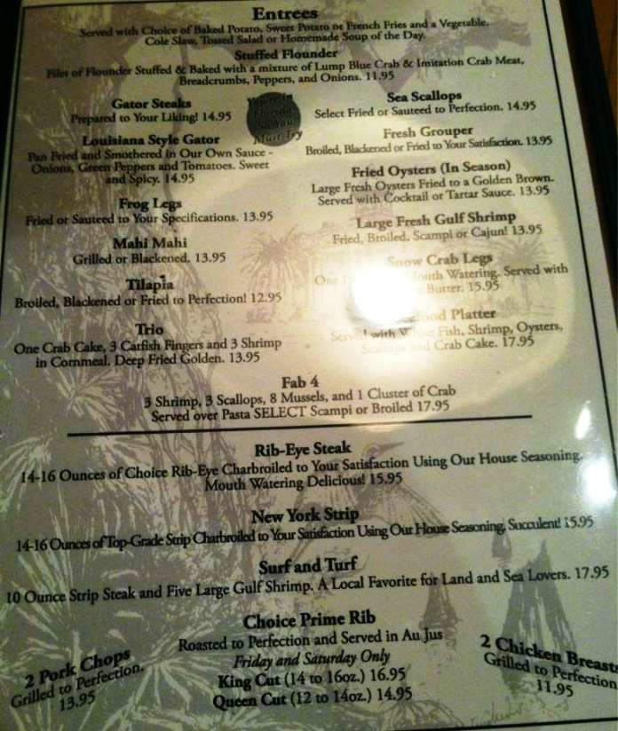 Stumpknockers On The Square - Inverness, FL menu_pic