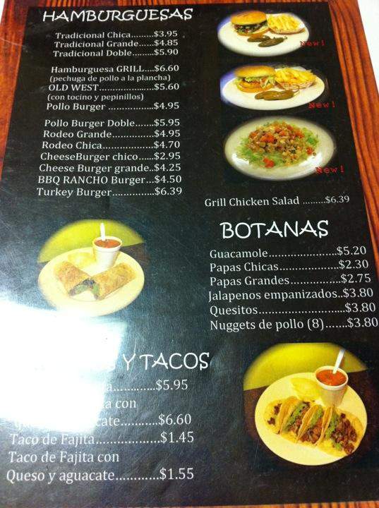 Pino Burger - Laredo, TX menu_pic