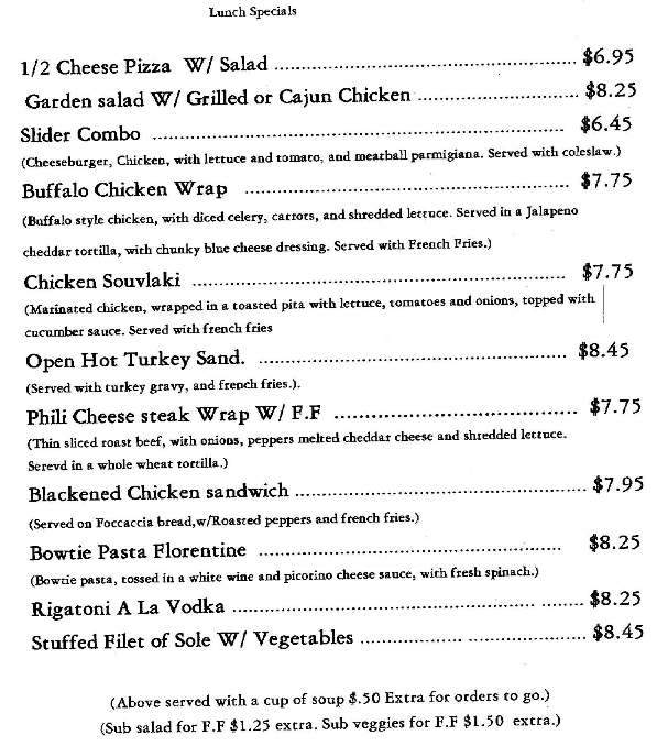 Union Square Restaurant - Newburgh, NY menu_pic