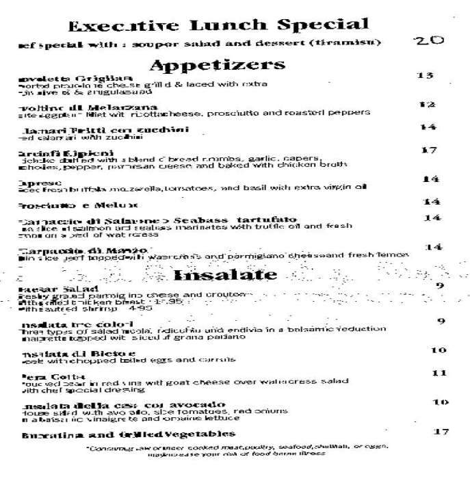 Emilio's Trattoria - Bay Harbor Islands, FL menu_pic