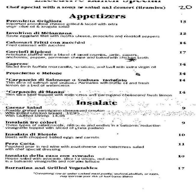 Emilio's Trattoria - Bay Harbor Islands, FL menu_pic