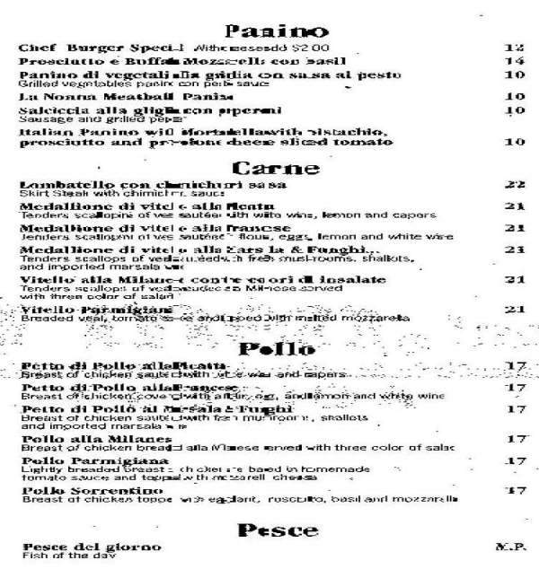 Emilio's Trattoria - Bay Harbor Islands, FL menu_pic