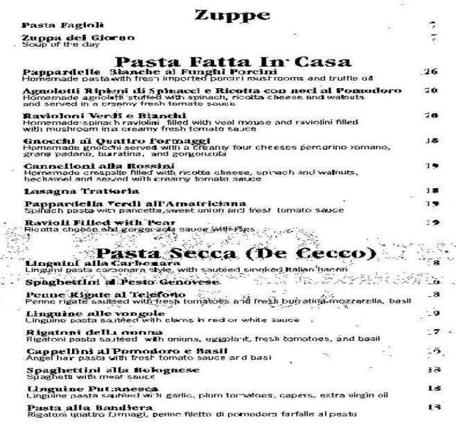 Emilio's Trattoria - Bay Harbor Islands, FL menu_pic