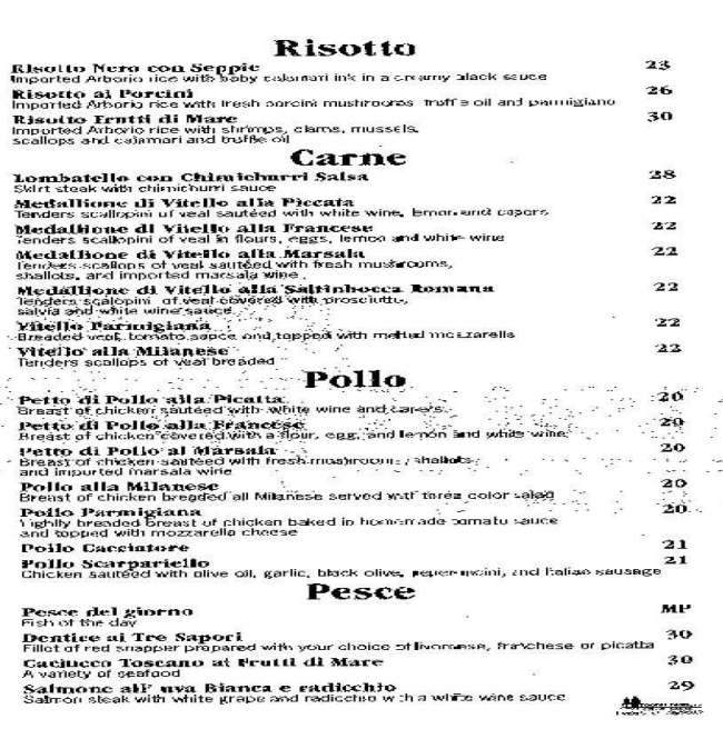 Emilio's Trattoria - Bay Harbor Islands, FL menu_pic