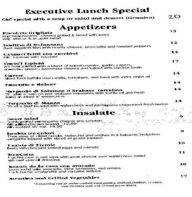 Emilio's Trattoria - Bay Harbor Islands, FL menu_pic