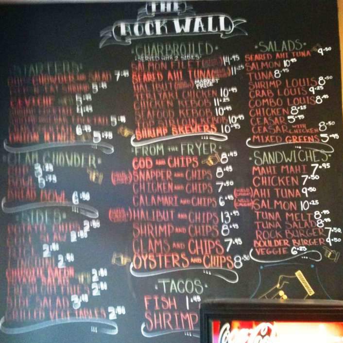 Rock Seafood Grill - Nipomo, CA menu_pic