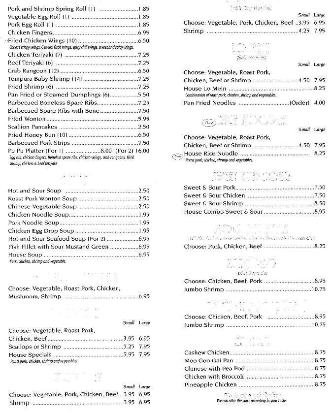 New King's Cuisine - Laconia, NH menu_pic