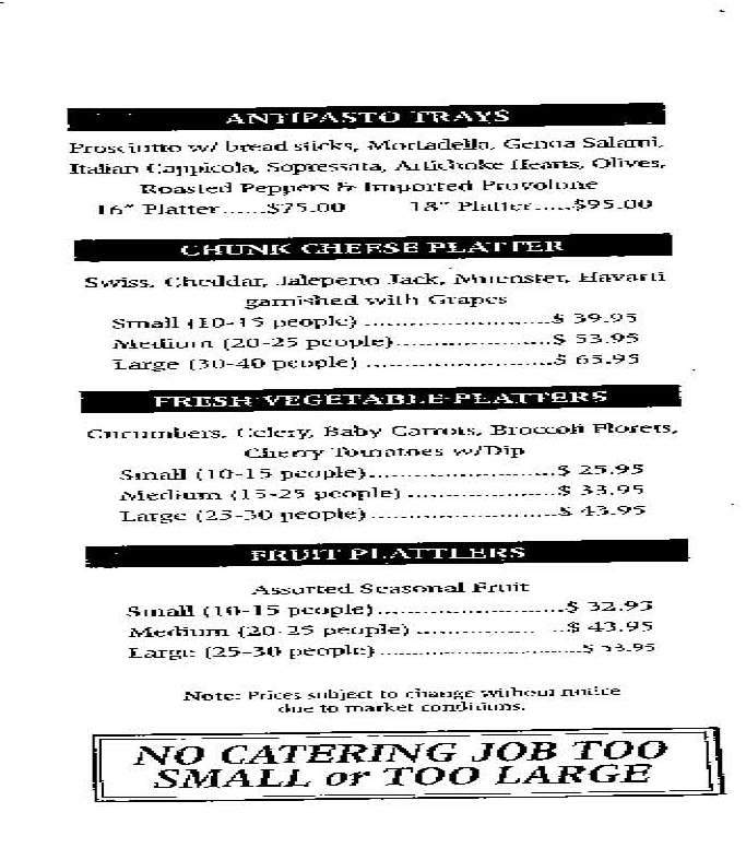 Munno's Italian Import Deli - Pearl River, NY menu_pic