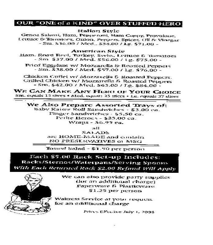 Munno's Italian Import Deli - Pearl River, NY menu_pic