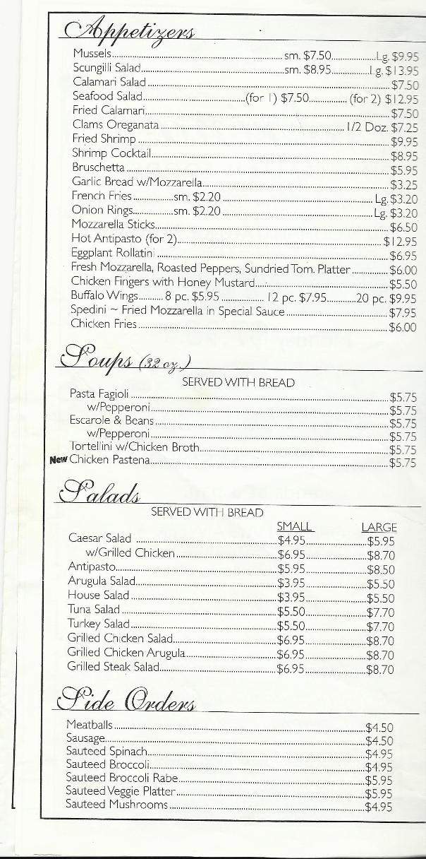 Cabrina's Pizzeria - Nutley, NJ menu_pic