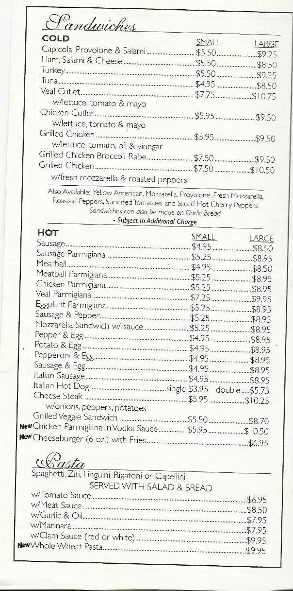 Cabrina's Pizzeria - Nutley, NJ menu_pic