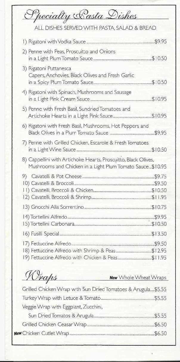 Cabrina's Pizzeria - Nutley, NJ menu_pic
