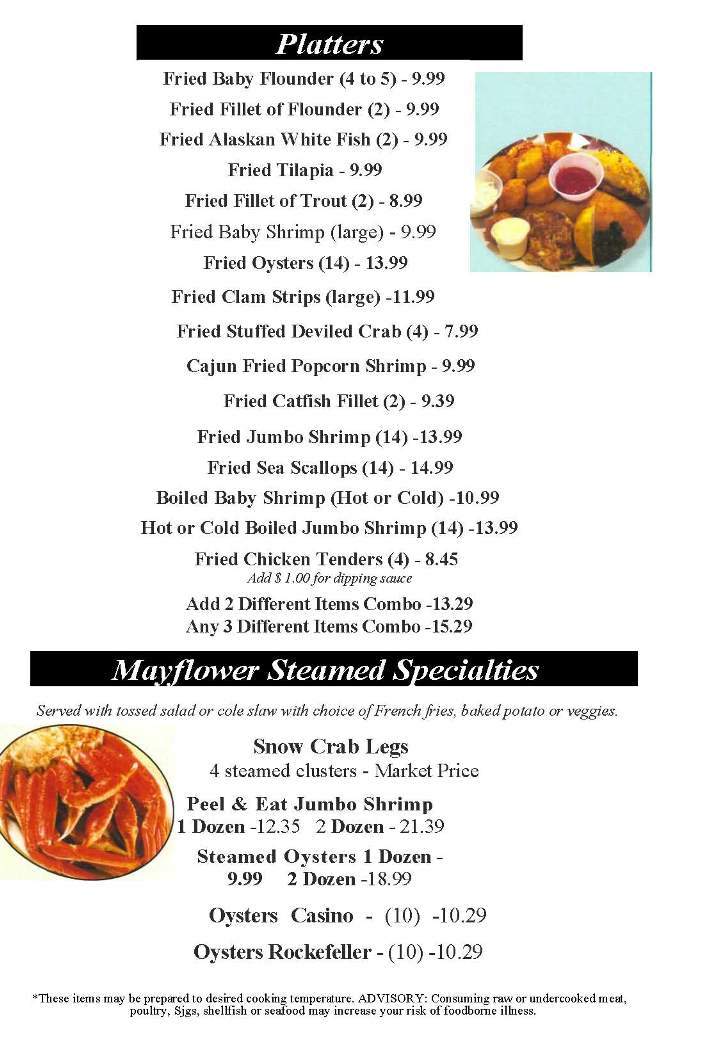 Mayflower Seafood Restaurant - Henderson, NC menu_pic