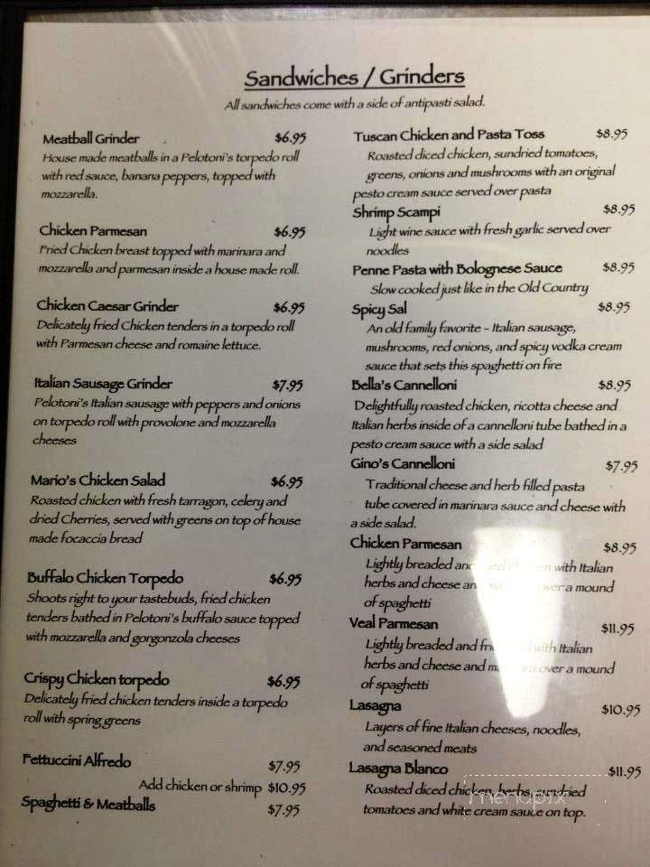Pelotoni's Italian Restaurant - Chelsea, AL menu_pic