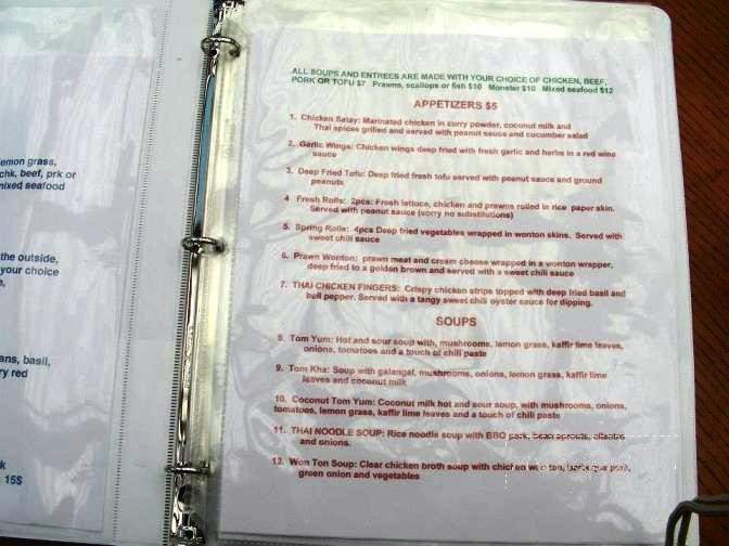 Thai Smiles - Aberdeen, WA menu_pic