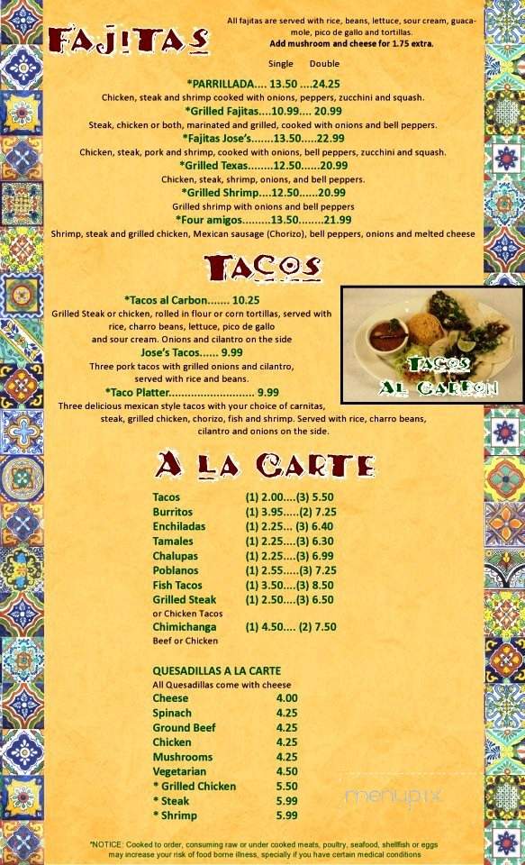 3 Amigos Mexican Bar and Grill - Marietta, GA menu_pic