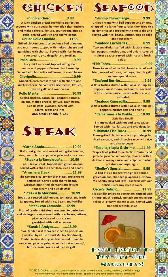 3 Amigos Mexican Bar and Grill - Marietta, GA menu_pic