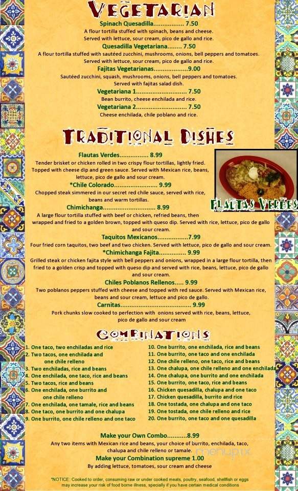 3 Amigos Mexican Bar and Grill - Marietta, GA menu_pic