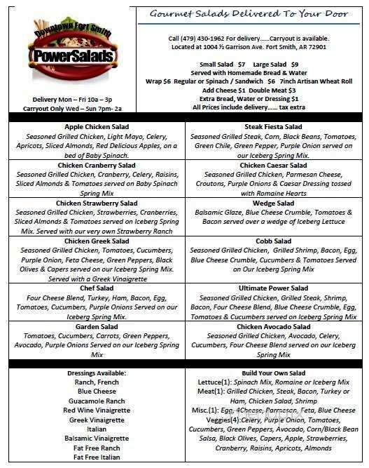 Power Salads - Fort Smith, AR menu_pic