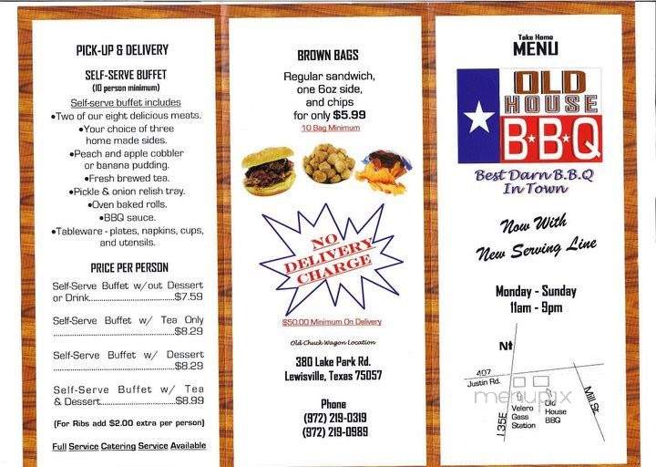 Old House BBQ - Denton, TX menu_pic