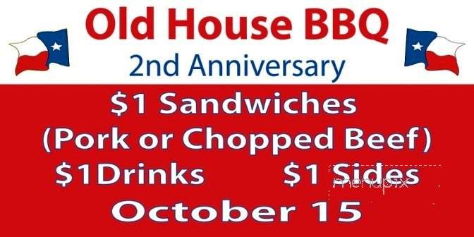 Old House BBQ - Denton, TX menu_pic