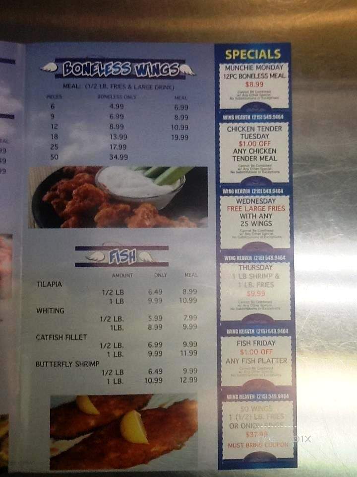 Wing Heaven - Philadelphia, PA menu_pic