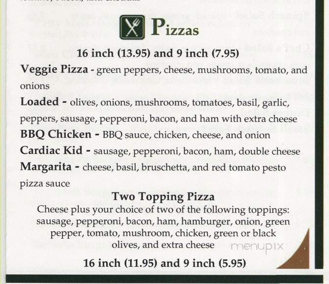 Time Out Pub and Eatry - Janesville, WI menu_pic