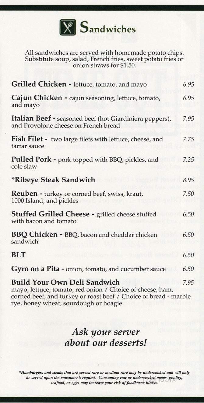 Time Out Pub and Eatry - Janesville, WI menu_pic