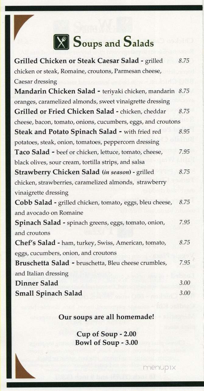 Time Out Pub and Eatry - Janesville, WI menu_pic