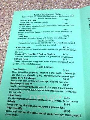 Kauai Cafe - Las Vegas, NV menu_pic