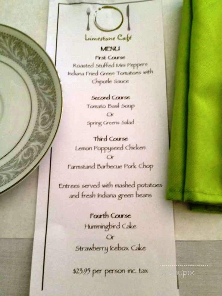 Menu of Limestone Cafe in Bedford, IN 47421