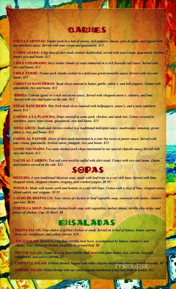 Miguel's and Fiesta Market - Medford, OR menu_pic