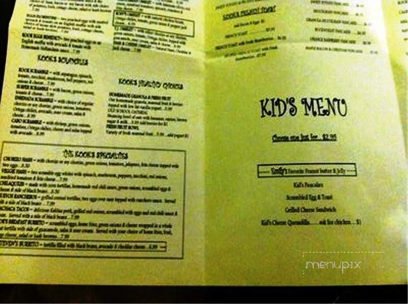 The Kook's Cafe - Cardiff By The Sea, CA menu_pic