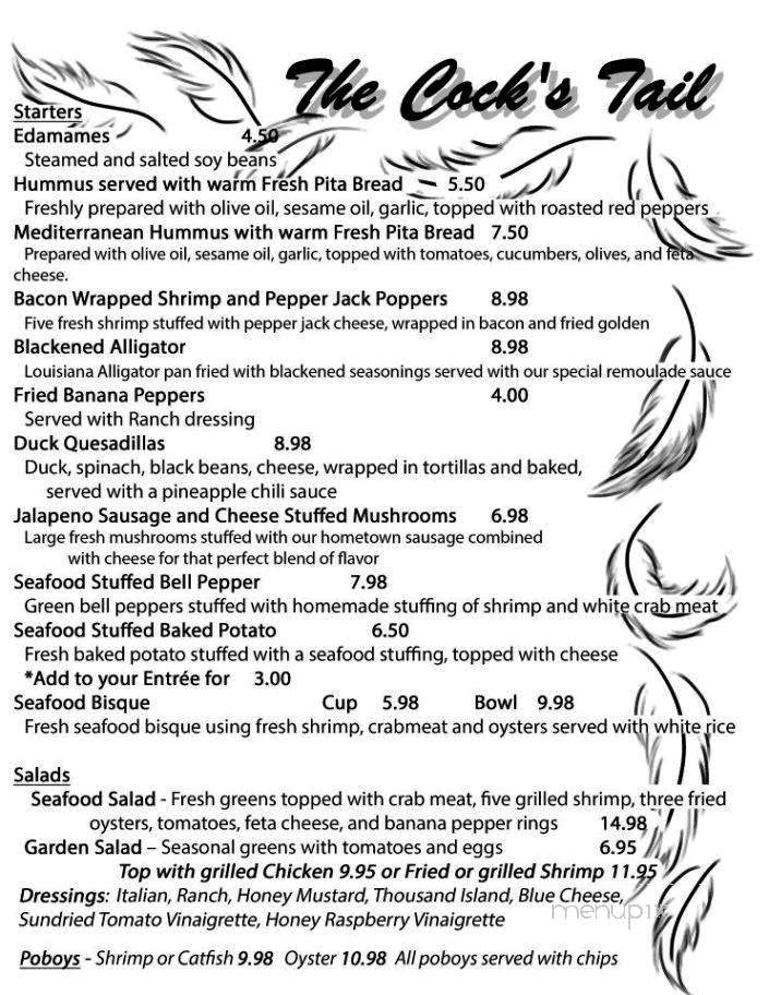 The Cock's Tail - Ville Platte, LA menu_pic