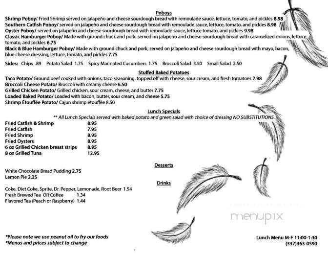 The Cock's Tail - Ville Platte, LA menu_pic