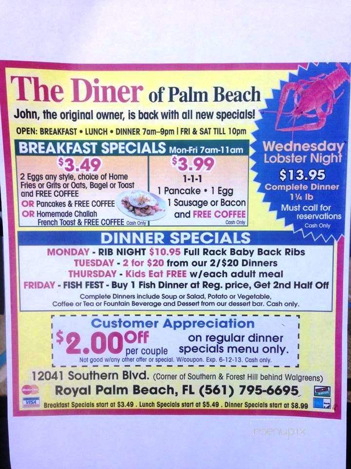 Diner of Palm Beach - Royal Palm Beach, FL menu_pic