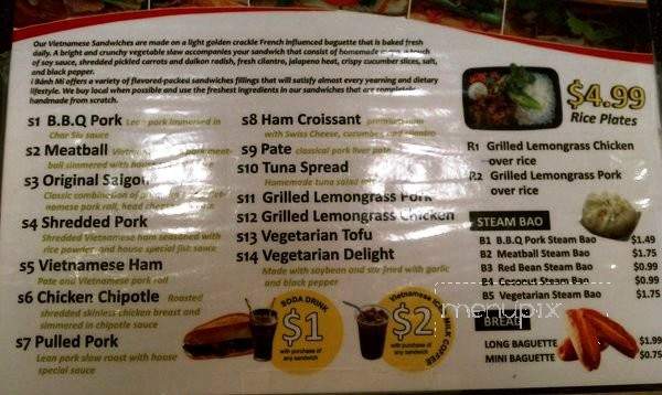Banh Mi - Portland, OR menu_pic