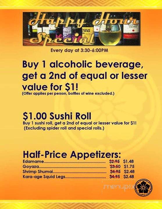 Miyako Sushi Bar and Hibachi Grill - Largo, FL menu_pic